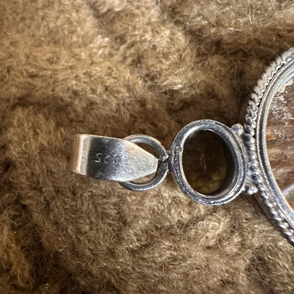 Amazing custom made Ammonite Fossil Jewelry Set with Citrine Accents - Picture 7 of 7